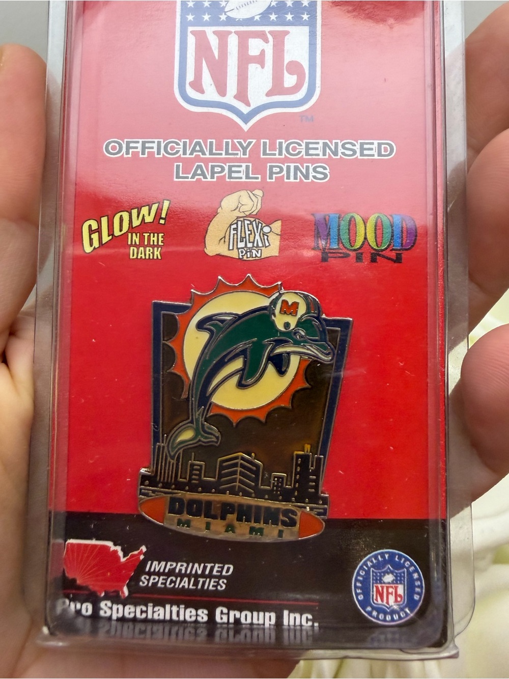 NFL Miami Dolphins Enamel Logo Pin - Teal, Orange & Navy